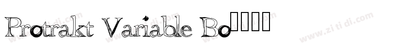 Protrakt Variable Bo字体转换